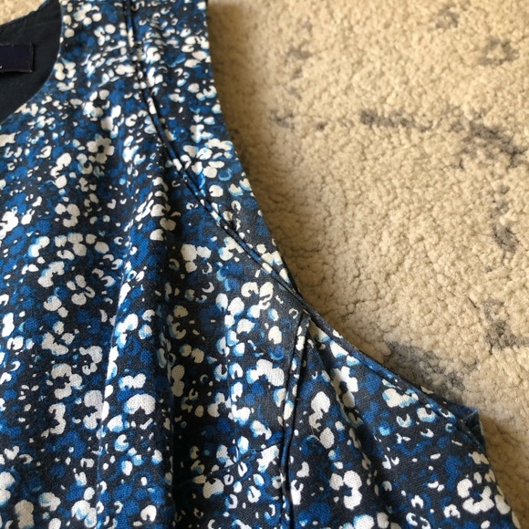 GAP Linen Cotton Floral Dress - Blue - Picture 3 of 5
